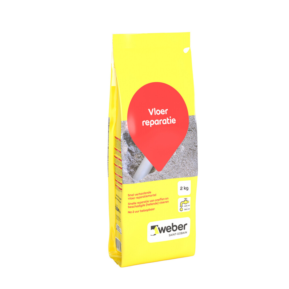 PACKSHOT_VLOERREPARATIE 2KG weber vloer reparatie vloerreparatie 2 kg
